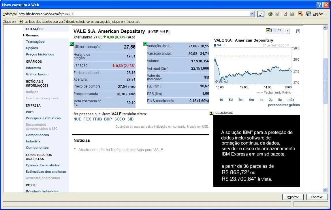 Consulta WEB marcadas