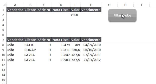 Filtrar dados de uma planilha para outra Excel - Filtro avançado Excel