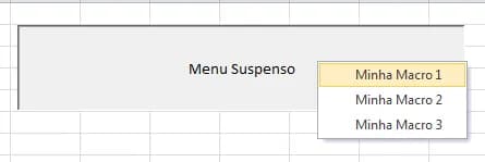 Menu Suspenso no Excel - VBA
