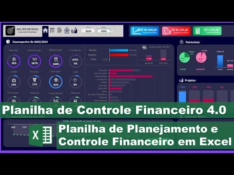 Planilha de Planejamento e Controle Financeiro Excel 4.0