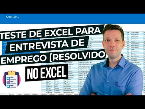 TESTE DE EXCEL PARA ENTREVISTA DE EMPREGO [RESOLVIDO]