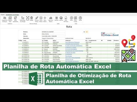 Planilha de Rota Automática Excel