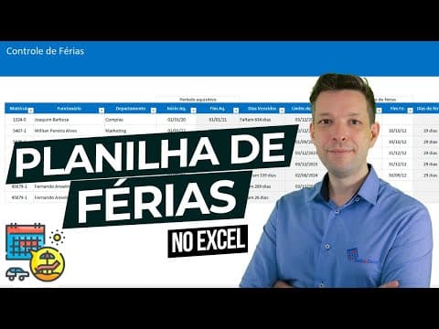 [Excel] Planilha de FÉRIAS Gratuita
