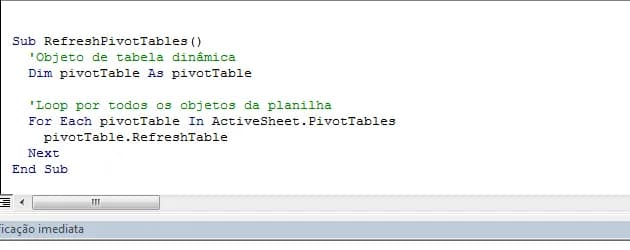 Atualizar tudo no Excel: Como Atualizar todas as Tabelas Dinâmicas com VBA?