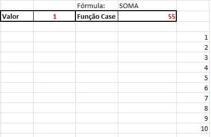 Função Case no Excel VBA