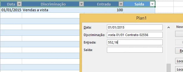 Excel - Função formulário