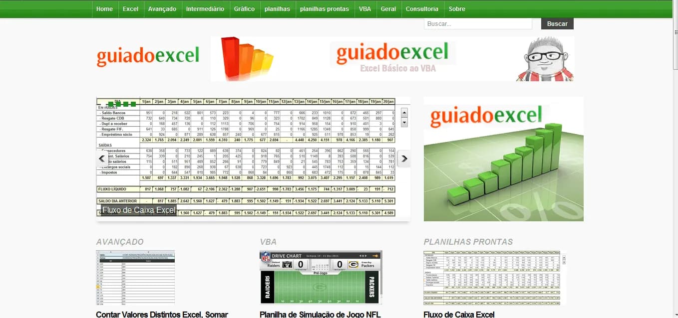 Novo layout do site