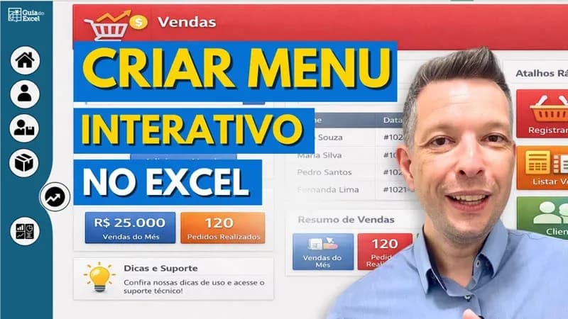 Planilha de Menu de Sistema no Excel 800