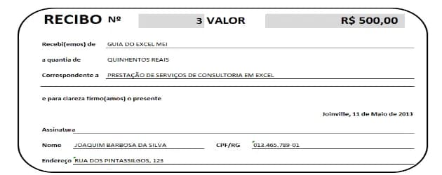 Recibo Excel Versão 2 - Planilha pronta Recibo Excel