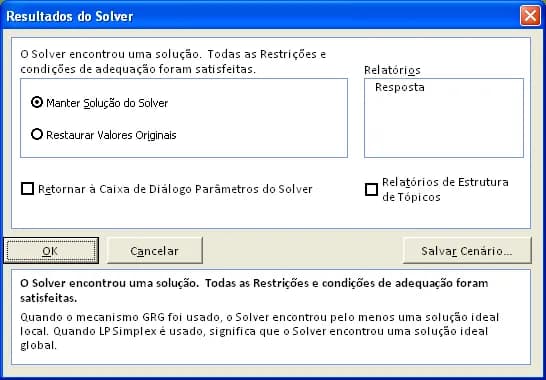 Solver e VBA no Excel 2010