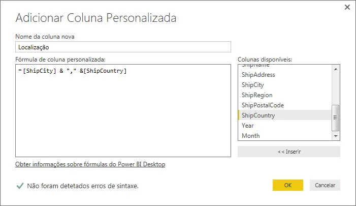 Adicionar colunas Power BI 3
