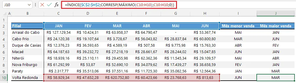 maior mês excel 8