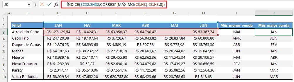 maior mês excel 7