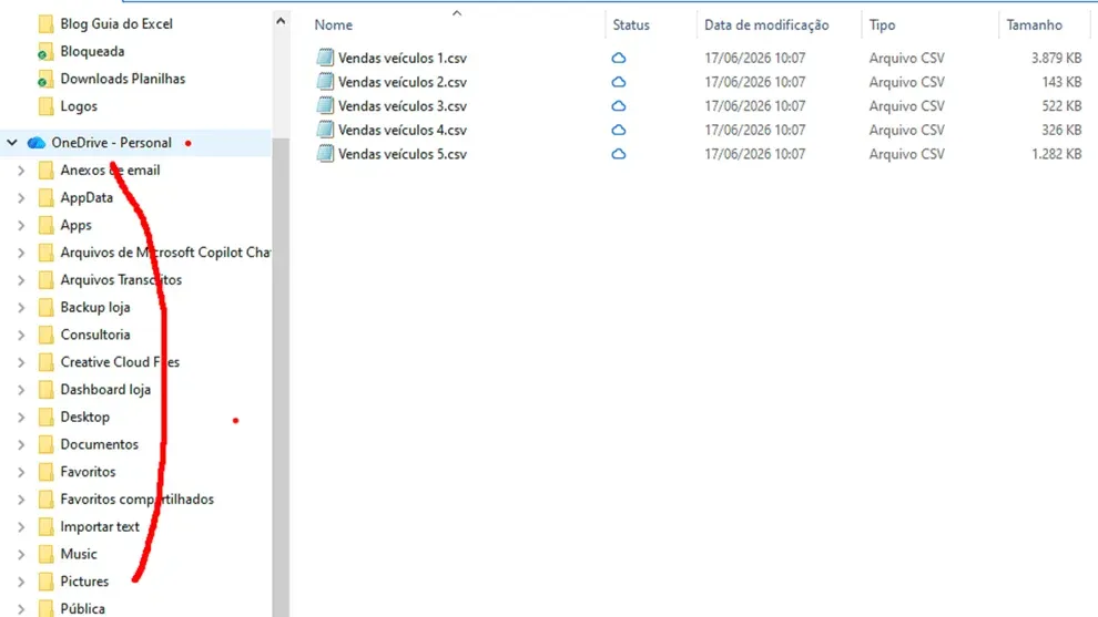 conectar onedrive no power query excel 2