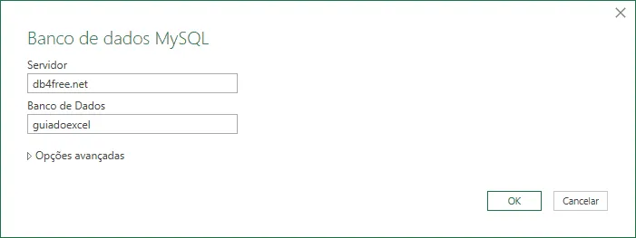 Conexão MySql Excel 7
