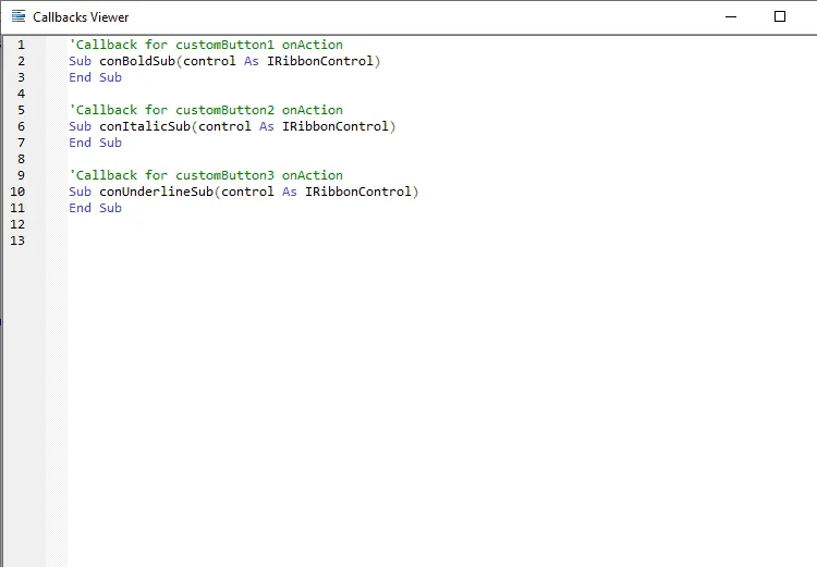 Criar ribbon no Excel 12
