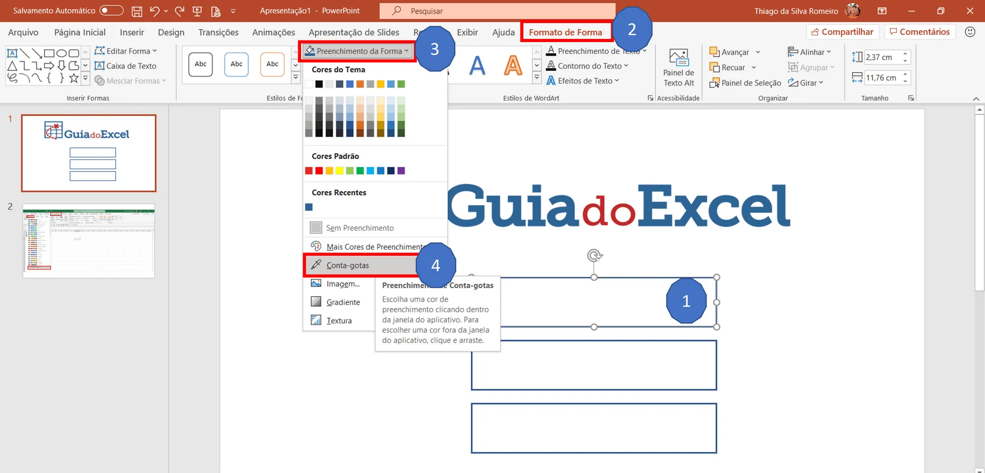 escolher cores dashboard 6