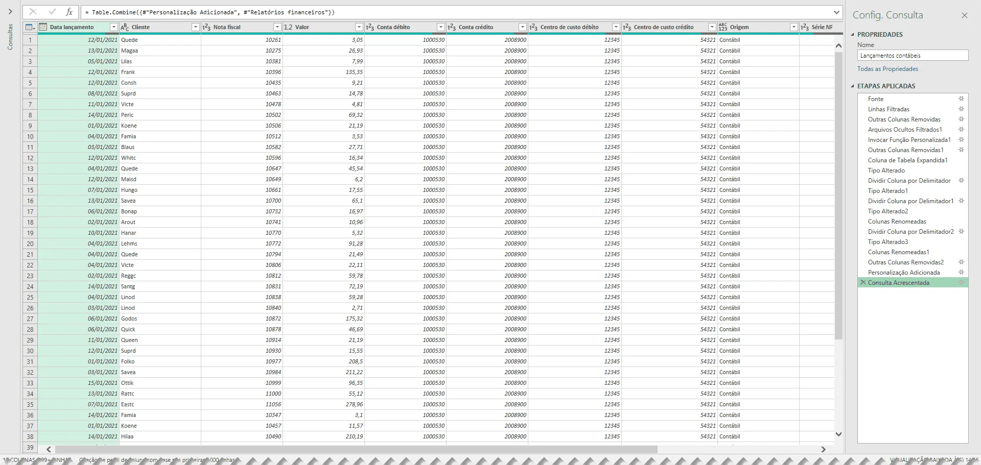 Excel Como conciliar dados usando o Powerquery 5