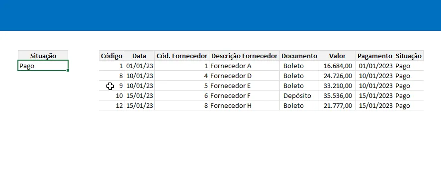 filtro avançado excel 3
