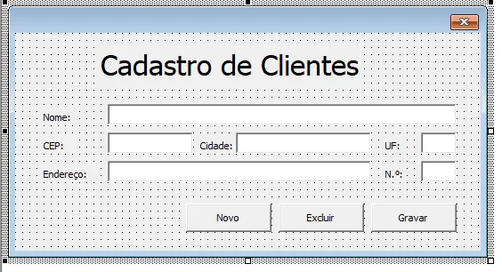 Formulário VBA Excel Grátis 3