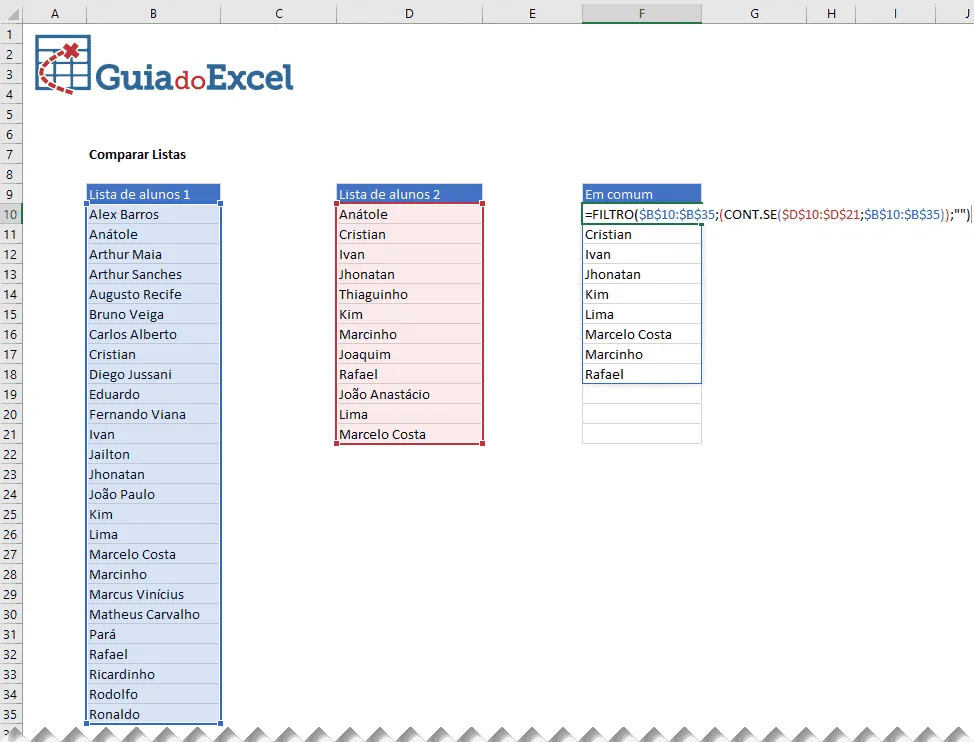 Função Filtro Excel 19