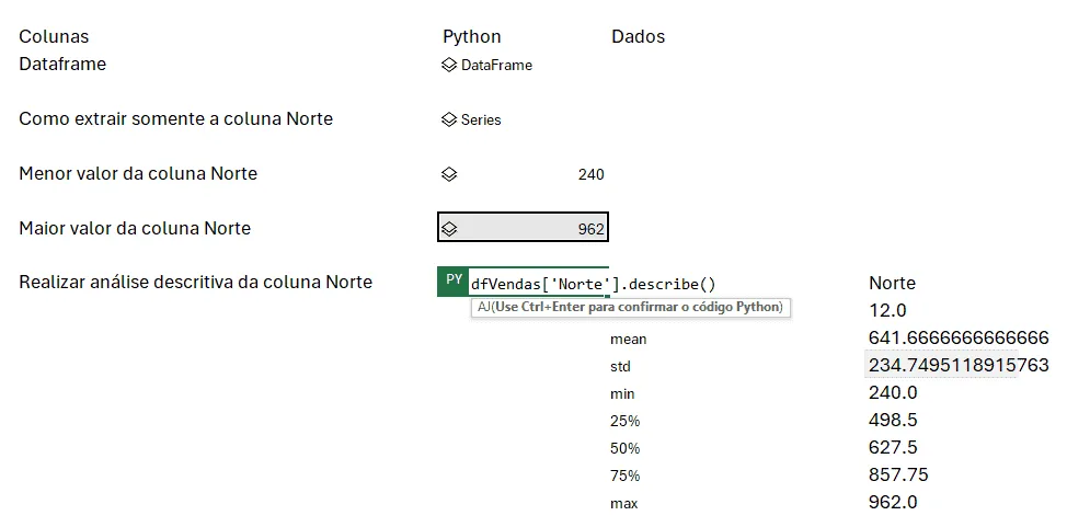 Função Python Excel - PY 3