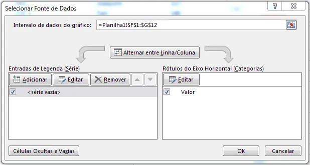 Gráfico com itens selecionados Excel Dashboard 9