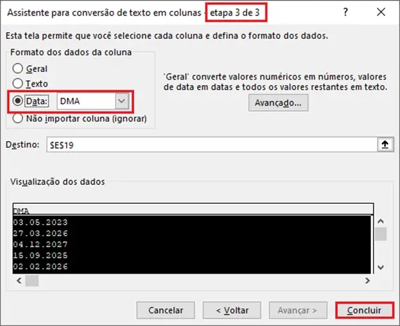 Como Colocar Datas no Excel no Padrão dd.mm.aaaa