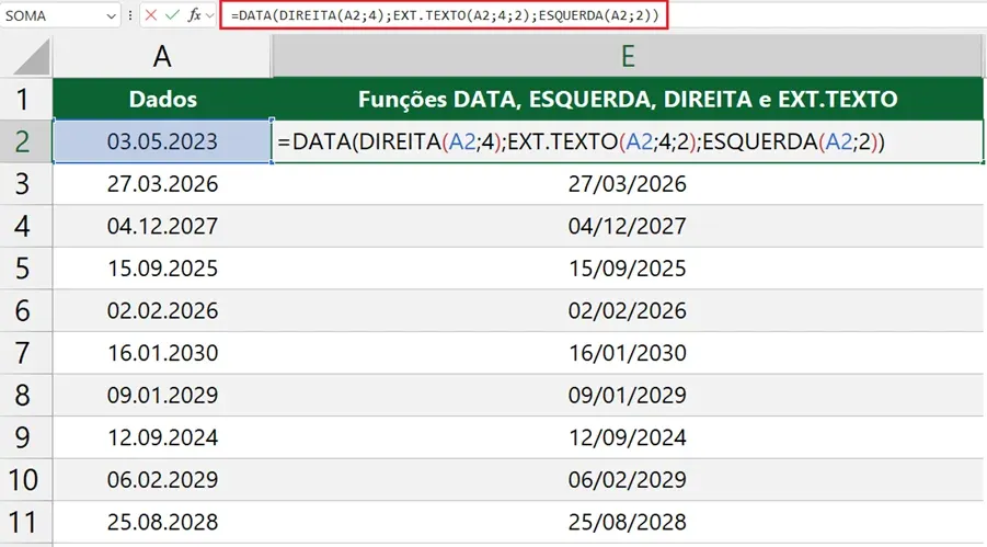 Como Colocar Datas no Excel no Padrão dd.mm.aaaa 4