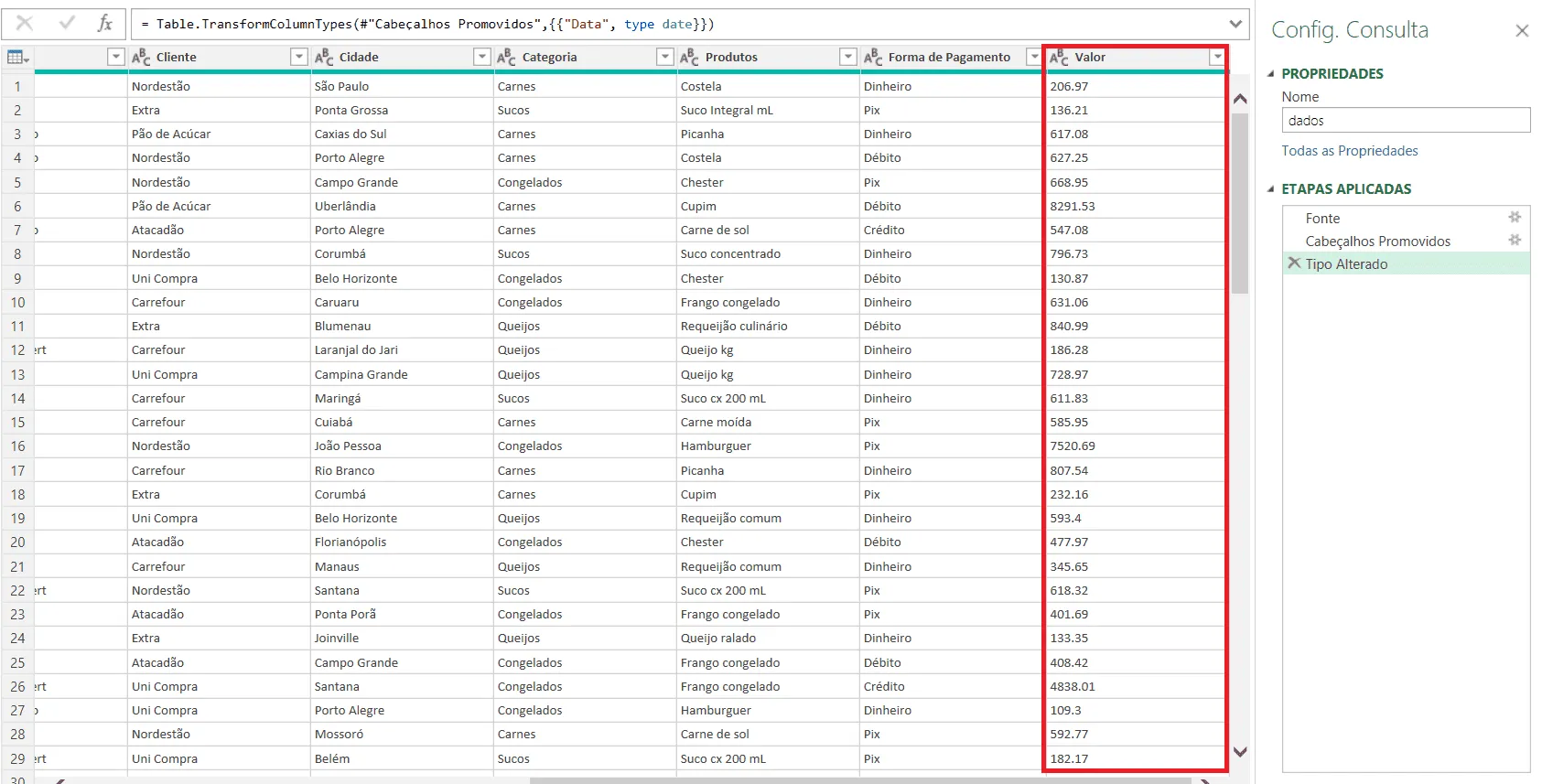 Importar txt para o Excel 22