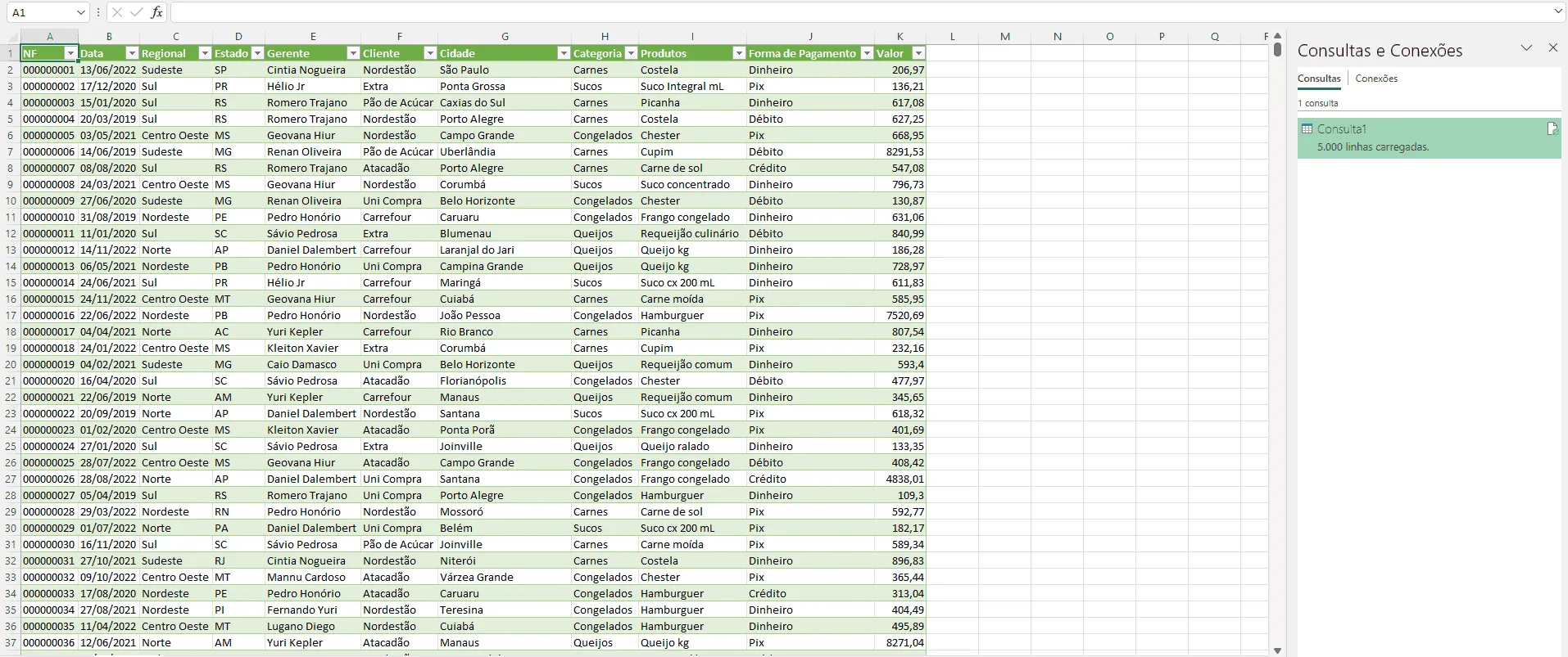 Importar txt para o Excel 30