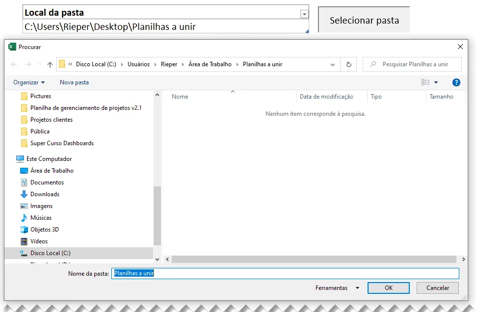 Mudar pasta ou mudar fonte de dados Power Query Excel 19