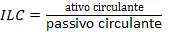 Índices de liquidez em Excel Índice de liquidez corrente