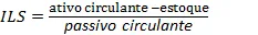 Índices de liquidez em Excel Índice de liquidez seca
