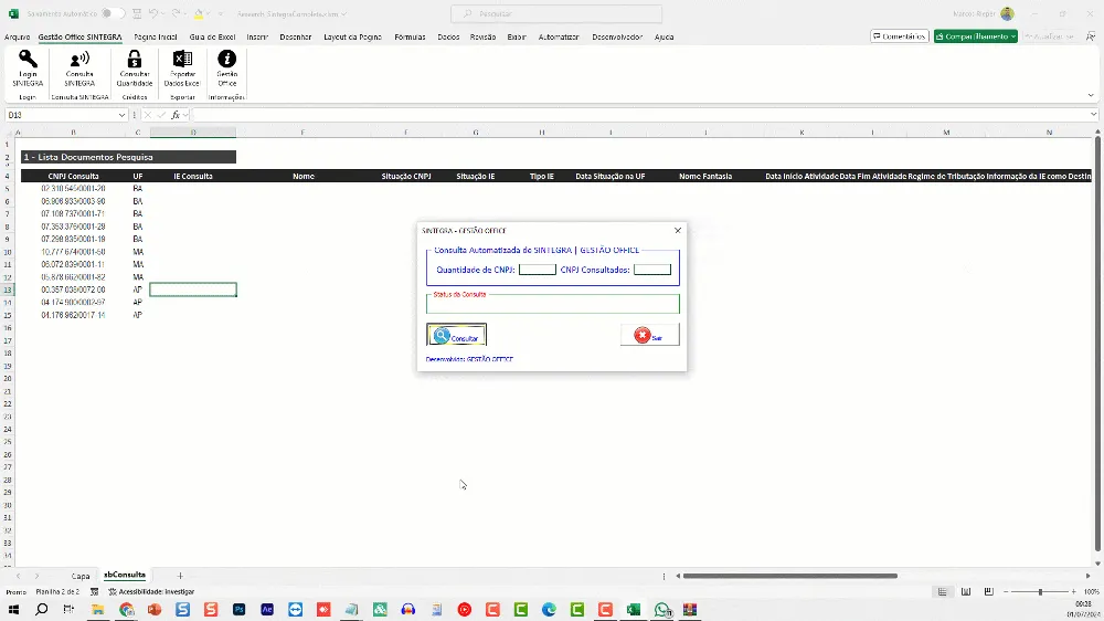 planilha consulta inscrição estadual sintegra excel 3
