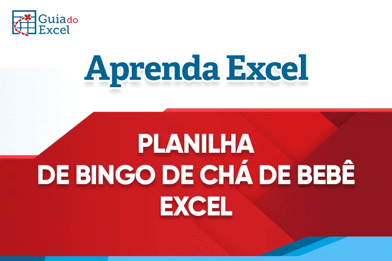 Planilha de bingo de chá de bebê Excel