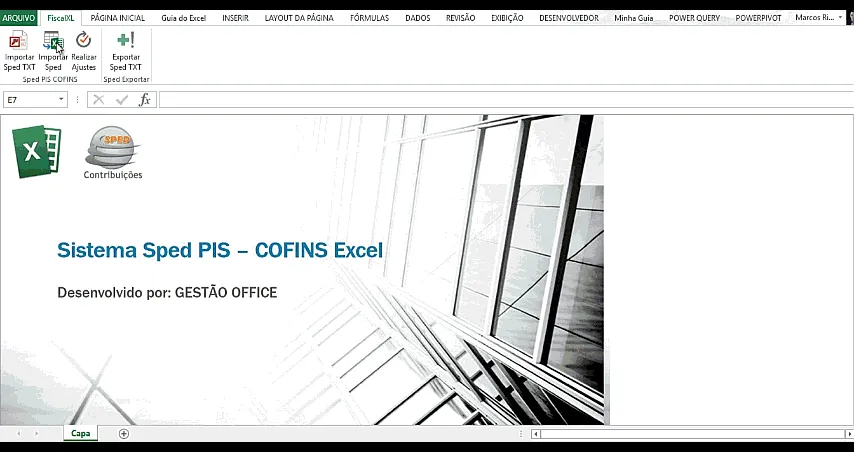 Planilha Excel SPED Contribuições - PIS COFINS 2