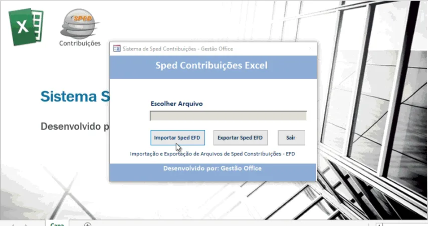 Planilha Excel SPED Contribuições - PIS COFINS
