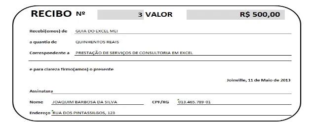Recibo Excel