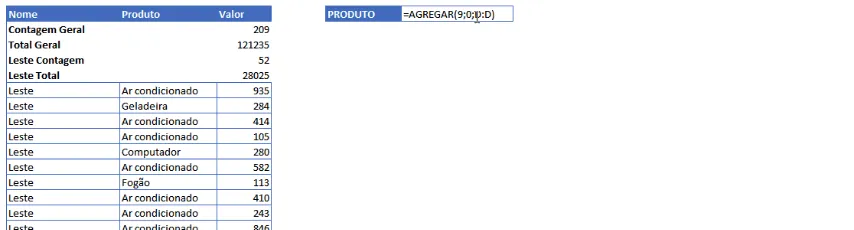 Soma Agregar Excel