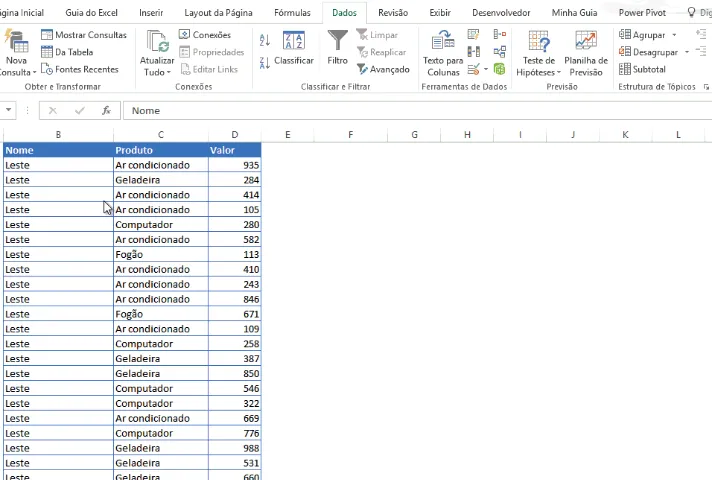 Subtotal automático Excel