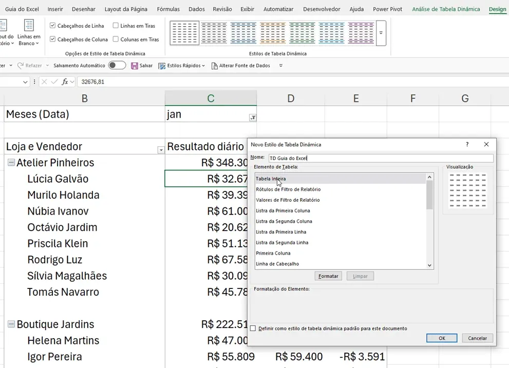 tabela dinamica bonita no excel 10