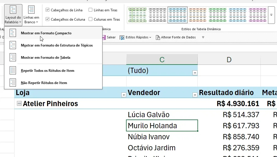 tabela dinamica bonita no excel 8