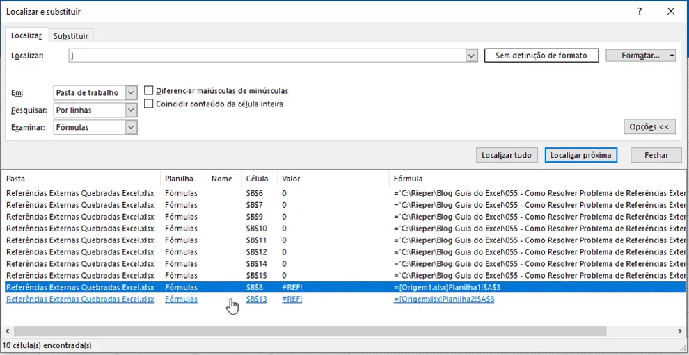 vínculos quebrados excel 6